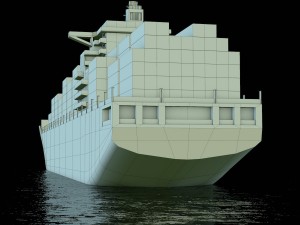 cargo ship cosco Modello 3D