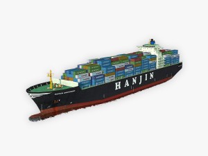 cargo ship hanjin 3D Model