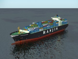 cargo ship hanjin Model 3D