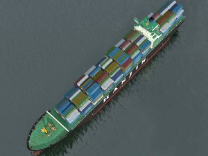 cargo ship hanjin Model 3D