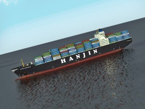 cargo ship hanjin Model 3D