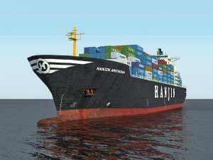 cargo ship hanjin Model 3D