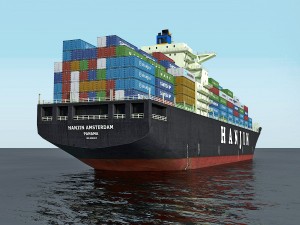 cargo ship hanjin Model 3D