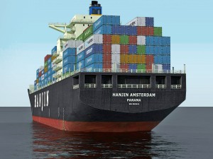 cargo ship hanjin Model 3D