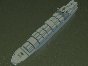 cargo ship hanjin Model 3D