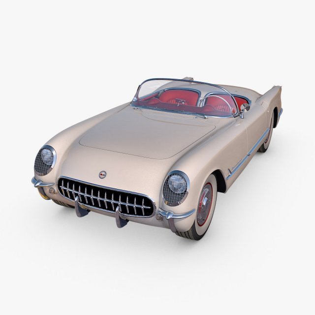 chevrolet corvette 1953 3D-Modell .c4d .max .obj .3ds .fbx .stl .blend 