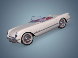 chevrolet corvette 1953 3D-Modell