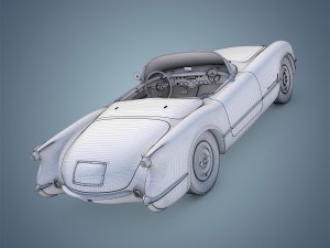 chevrolet corvette 1953 3D-Modell