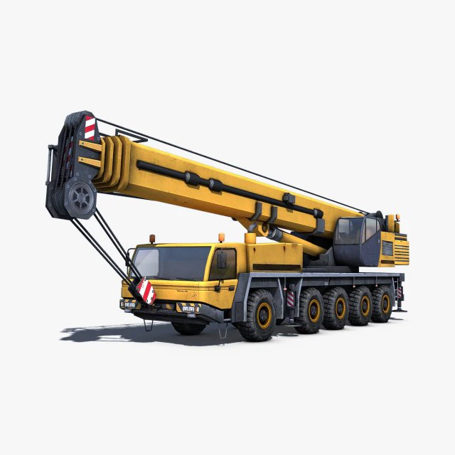 mobile crane 3D Model .c4d .max .obj .3ds .fbx .stl .blend 