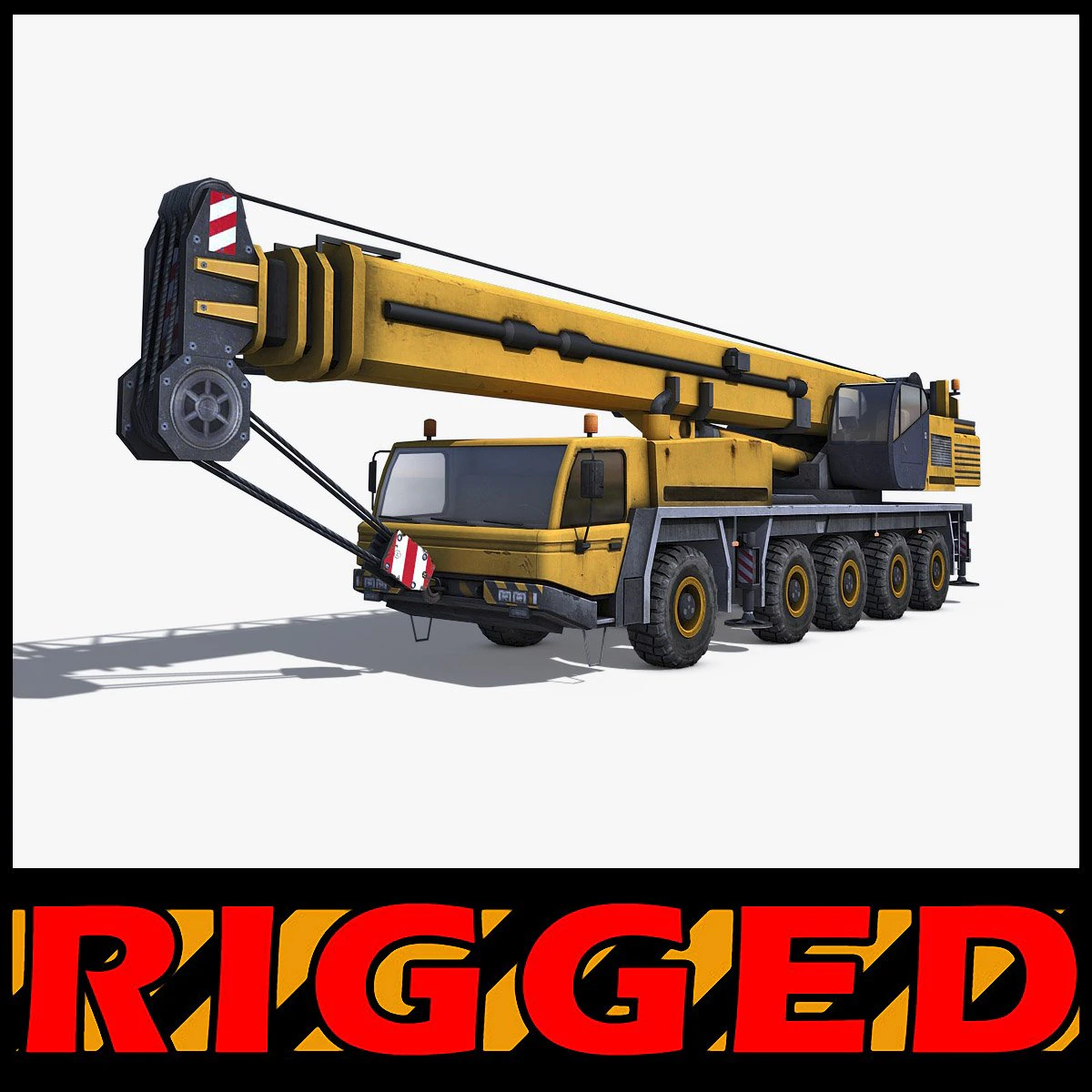 mobile crane rigged 3D Model .c4d .max .obj .3ds .fbx .stl .blend 