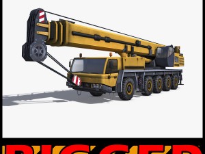 mobile crane rigged 3D Model