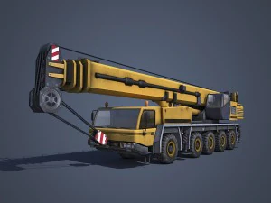 mobile crane rigged 3D Model