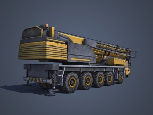 mobile crane rigged 3D 모델