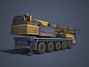 mobile crane rigged 3D Model