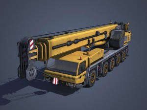 mobile crane rigged 3D 모델