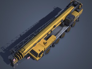 mobile crane rigged 3D 모델