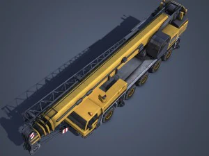 mobile crane rigged 3D Model