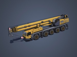 mobile crane rigged 3D 모델