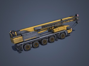 mobile crane rigged 3D 모델