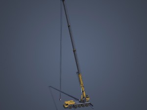 mobile crane rigged 3D 모델