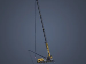 mobile crane rigged 3D Model