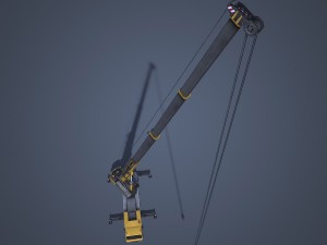 mobile crane rigged 3D 모델