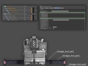 mobile crane rigged 3D 모델