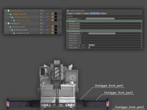 mobile crane rigged 3D Model