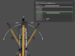 mobile crane rigged 3D Model