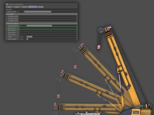 mobile crane rigged 3D 모델