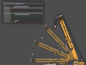mobile crane rigged 3D Model
