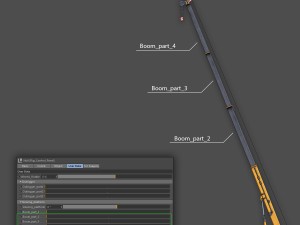 mobile crane rigged 3D 모델