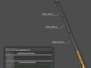 mobile crane rigged 3D Model