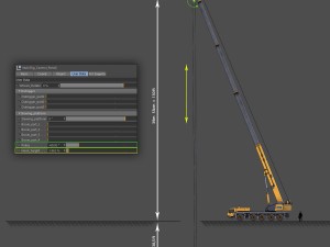 mobile crane rigged 3D 모델