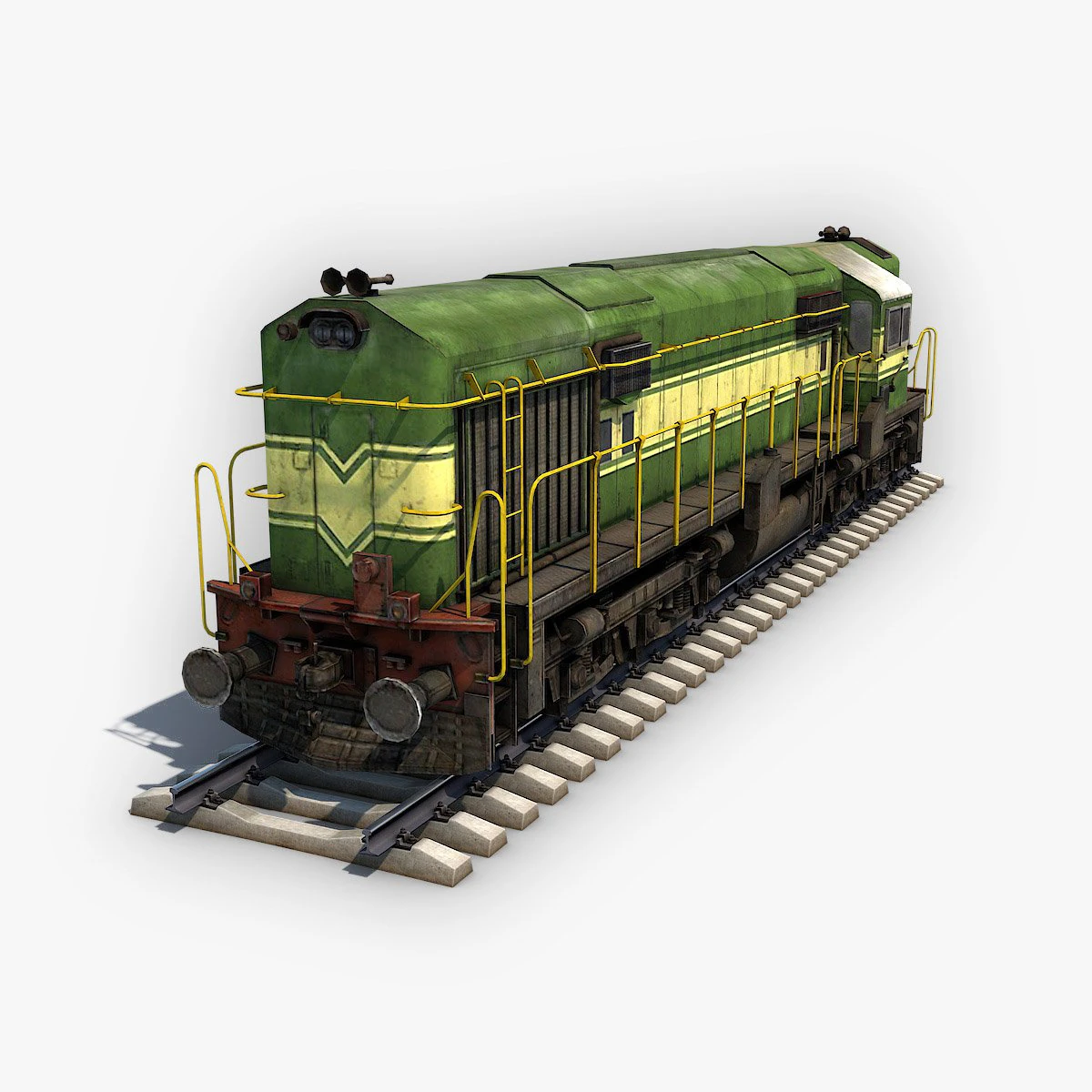 locomotive 3D Model .c4d .max .obj .3ds .fbx .stl .blend