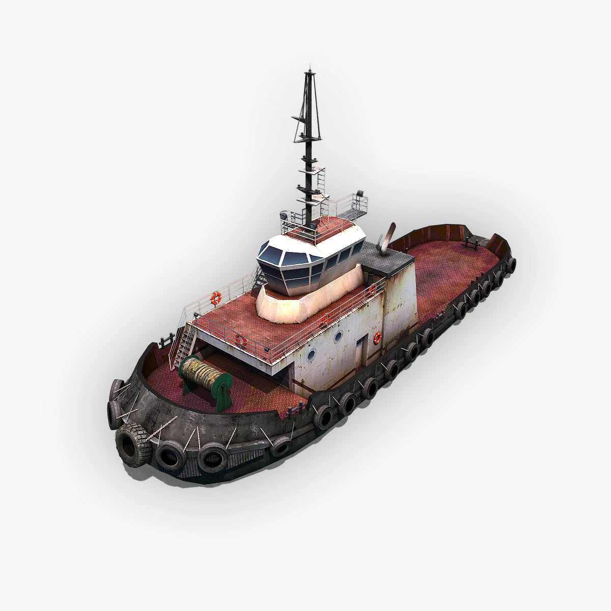 tugboat 3D Model .c4d .max .obj .3ds .fbx .stl .blend 