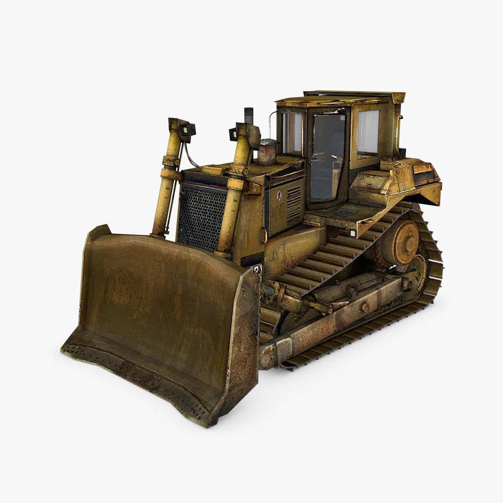 bulldozer d9t 3D Model .c4d .max .obj .3ds .fbx .stl .blend 