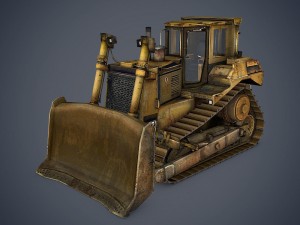 bulldozer d9t Model 3D