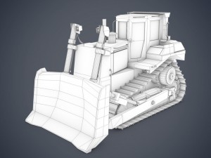 bulldozer d9t Model 3D