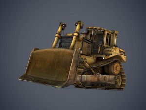 bulldozer d9t Model 3D