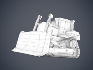 bulldozer d9t Model 3D