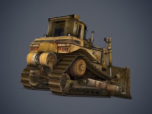 bulldozer d9t Model 3D