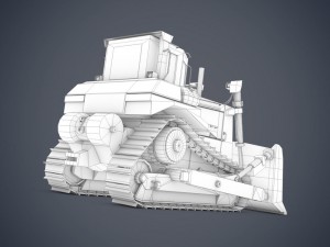 bulldozer d9t Model 3D