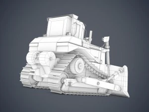 bulldozer d9t 3D Model