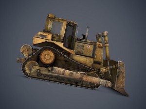 bulldozer d9t Model 3D