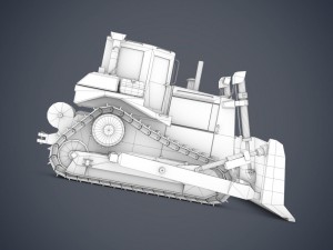 bulldozer d9t Model 3D