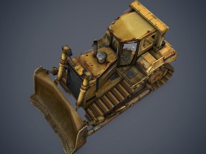 bulldozer d9t Model 3D