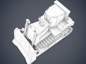 bulldozer d9t Model 3D