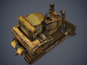 bulldozer d9t Model 3D