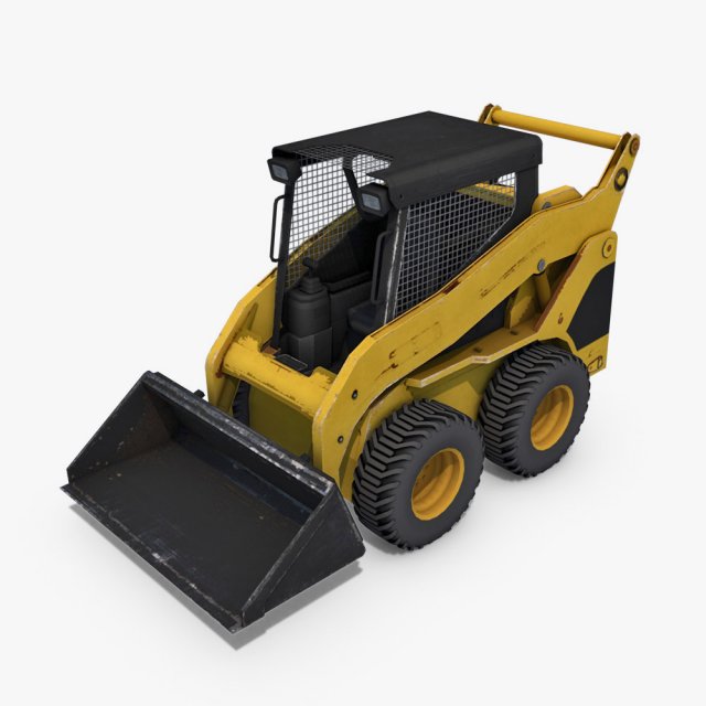 skid-steer loader Modelo 3D .c4d .max .obj .3ds .fbx .stl .blend 
